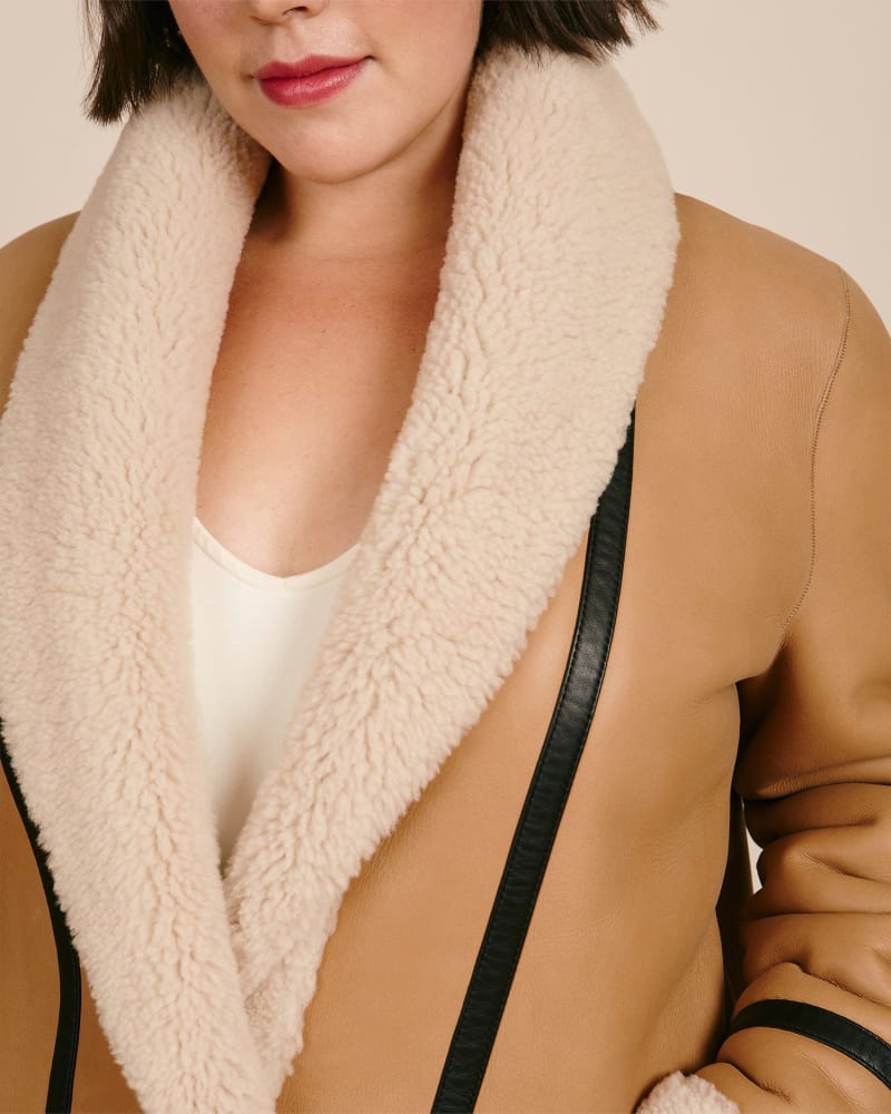 Aerie Shearling Coat Cream